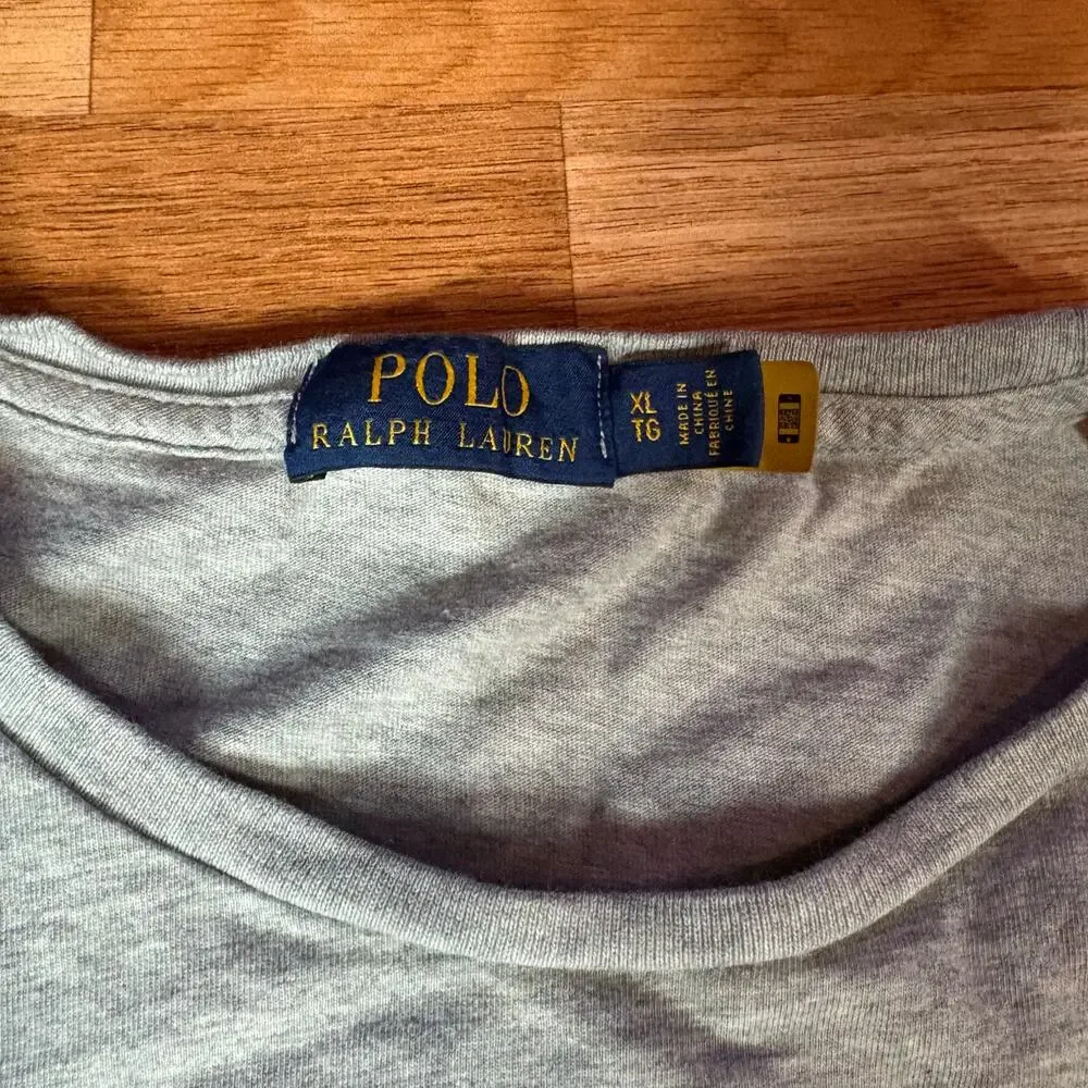 Polo Ralph Lauren‎ Mens Alpine Ski Long Sleeve Shirt Size XL Grey Preowned